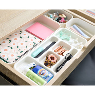 iDesign Eco Office Organization Collection Recycled Plastic in Coconut - iDesign-Eco Bin