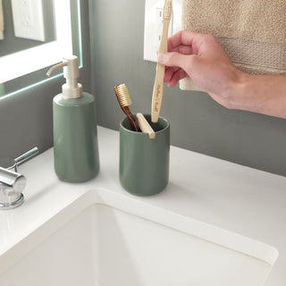 iDesign Eco Vanity Ceramic Refillable Tall Soap Dispenser - iDesign-Pumps
