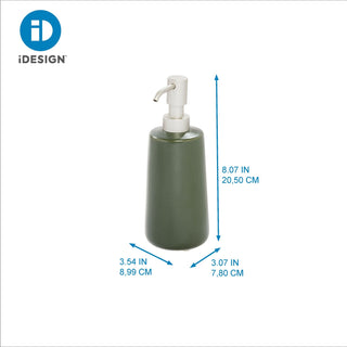 iDesign Eco Vanity Ceramic Refillable Tall Soap Dispenser - iDesign-Pumps