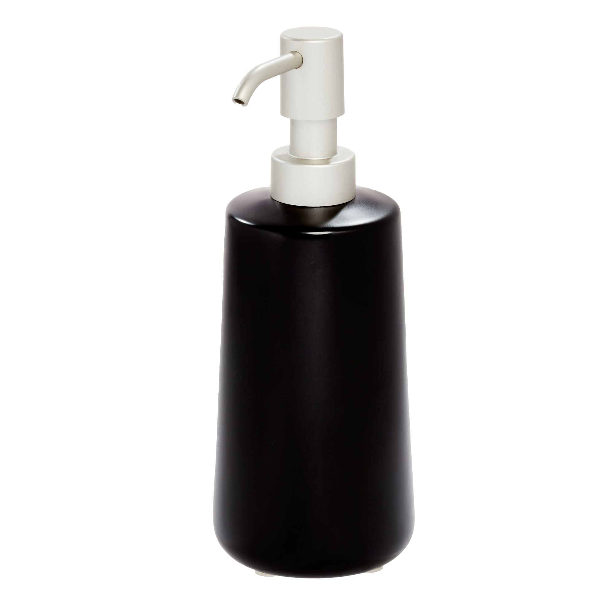 Black Sink Tidy Caddy Organiser with Lotion Dispenser / Soap Pump