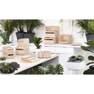 iDesign EcoWood Natural Paulownia Wood Open Front Storage Bin - iDesign-Bin
