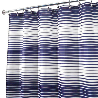 iDesign Enzo Shower Curtain 72" x 72" in Navy and White - iDesign-Shower Curtain