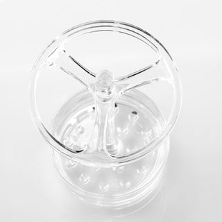 iDesign Eva Large Toothbrush Stand in Clear - iDesign-Toothbrush Stand