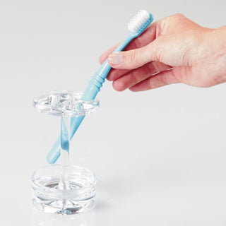 iDesign Eva Toothbrush Stand in Clear - iDesign-Toothbrush Stand