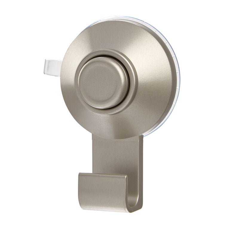iDesign Push Lock Suction Corner, Shower Caddy, Silver