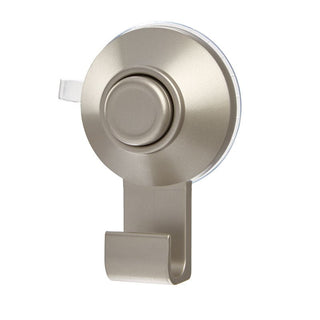 iDesign Everett Push Lock Shower Suction Single Hook, Set of 2, Satin - iDesign-Suction Hook