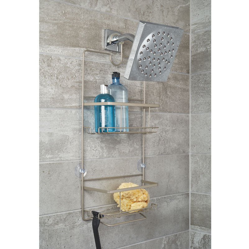 3Tier Bathroom Hanging Shower Caddy Over Shower Head Shower Storage Rack  w/Hooks