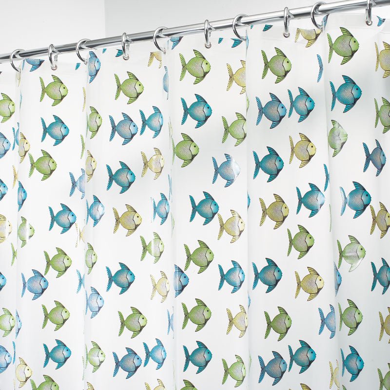 iDesign Fishy PEVA Shower Curtain 72