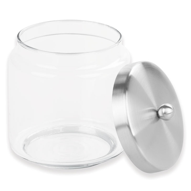 Glass Jar w/ White Metal Lid 16oz. -  - Glass Etching Supplies  Superstore