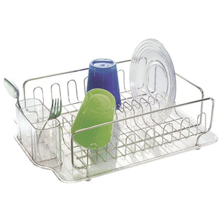 iDesign Forma Lupe Drainer in Clear - iDesign-Dish Drainer