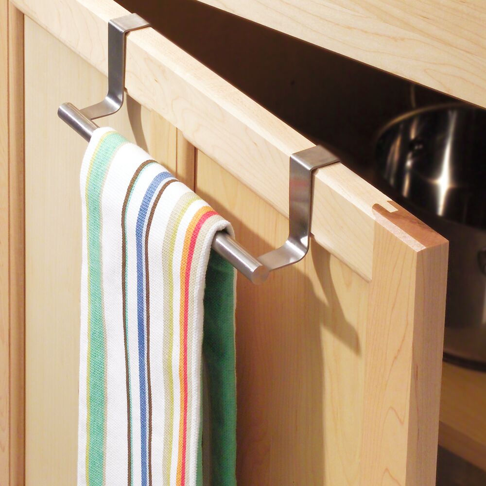 Forma Over-the-Cabinet Kitchen Dish Towel Bar Holder, Stainless Steel –  iDesign