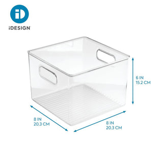 iDesign Fridge+Pantry Binz 8 x 8 x 6 in Clear - iDesign-Bin