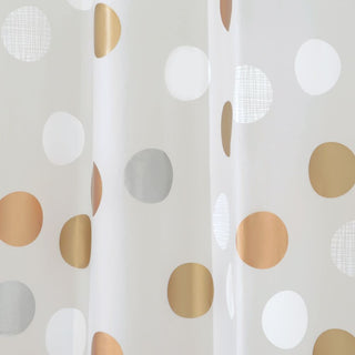iDesign Gilly Dot PEVA Shower Curtain 72" x 72" in Metallic - iDesign-Shower Curtain
