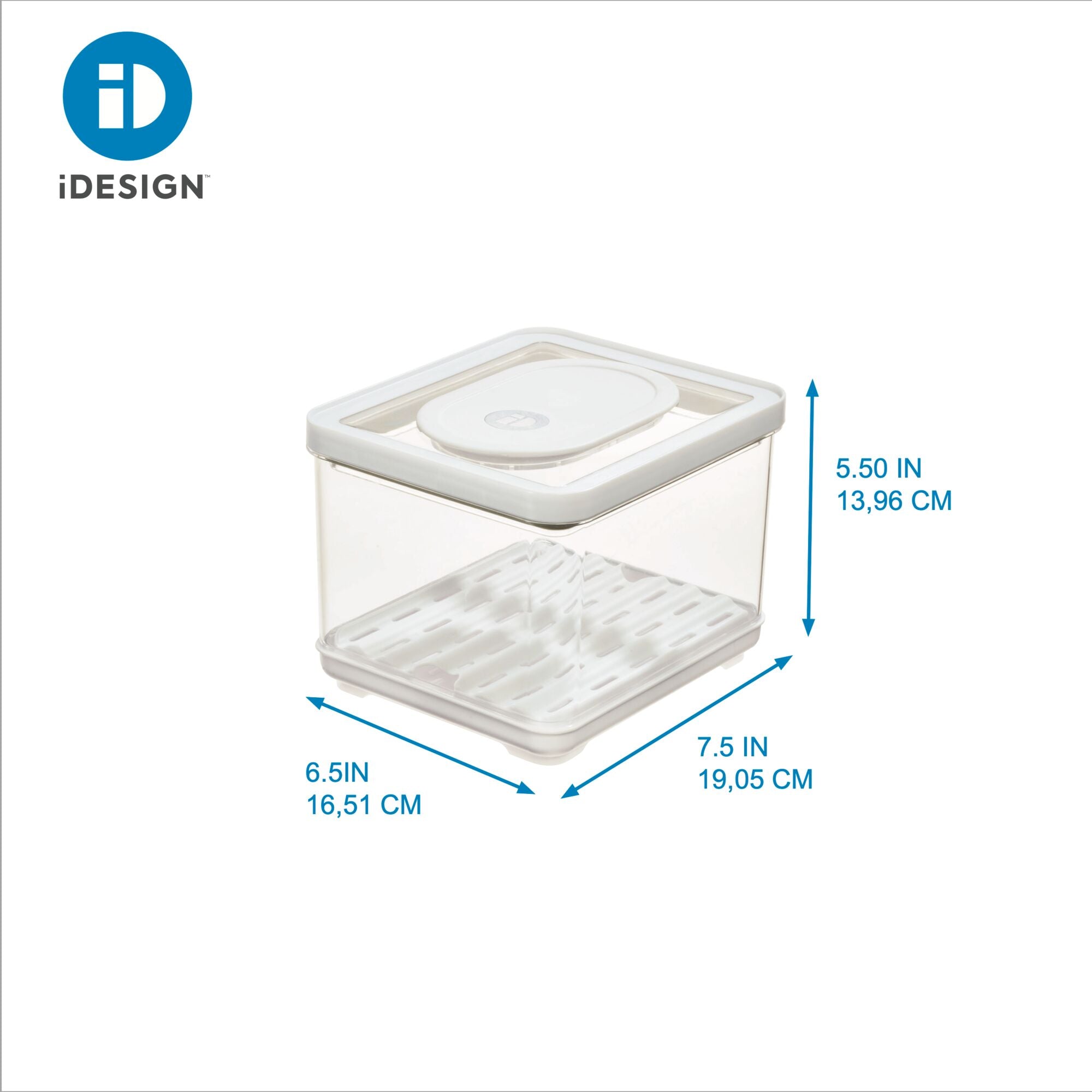 iDesign Crisp Produce Storage Bin made with Recycled Plastic