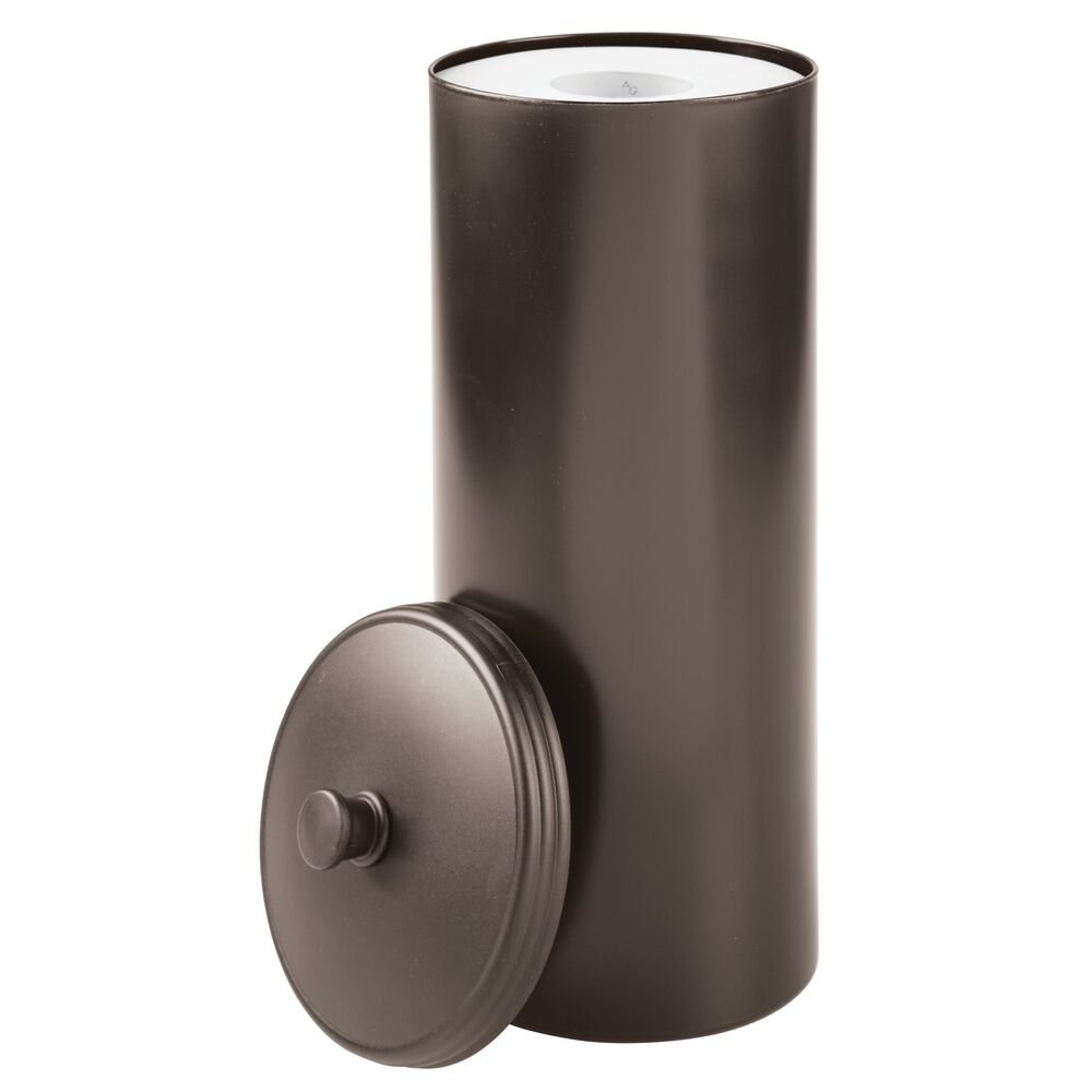 Interdesign Kent Free Standing Toilet Paper Roll Holder, Bronze