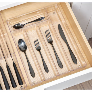 iDesign Linus Cutlery Tray in Clear - iDesign-Drawer Organizer - Cutlery/Utensil