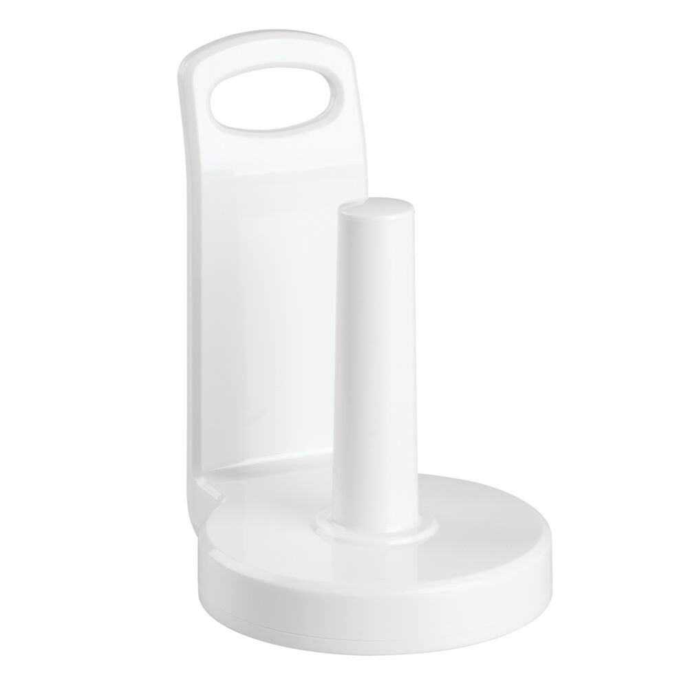 iDesign Plastic Wall Mounted Metal Paper Towel Holder, Roll Organizer for  Kitchen, Bathroom, Craft Room, 13 x 5 - White