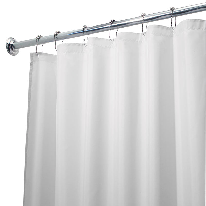 Fabric Shower Curtain Mildew Resistant Liner 72 X 96 Inches White Idesign
