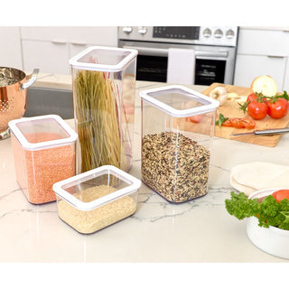 iDesign Recycled Clear Stackable Kitchen Airtight Storage Canister - iDesign-Canister