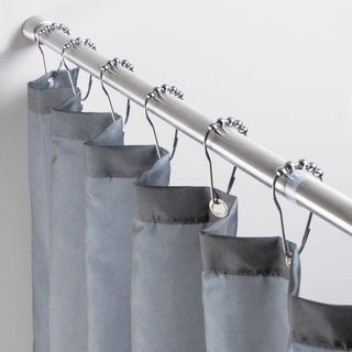 iDesign Shower Curtain Rollerz, Set of 12, Carded in Chrome - iDesign-Shower Hooks