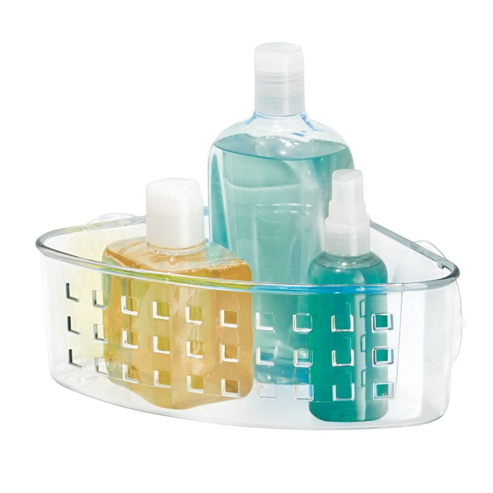 Kenney Suction Cup Corner Basket Shower Caddy - Clear
