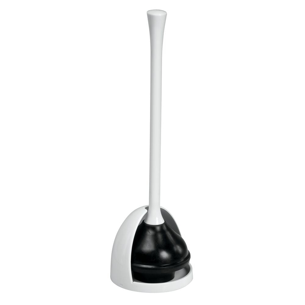 uptronic Toilet Plunger with Holder, Unique Plunger with All-Angle Design,  Plungers for Bathroom with Holder, Toilet Plunger Heavy Duty- White