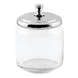 iDesign York Apothecary Jar, Clear/Chrome - iDesign-Canister