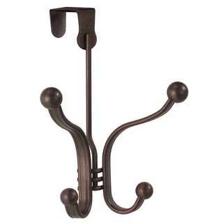 iDesign York Lyra Over the Door Quad Hook in Bronze - iDesign-OTD Quad Hook