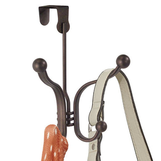 iDesign York Lyra Over the Door Quad Hook in Bronze - iDesign-OTD Quad Hook