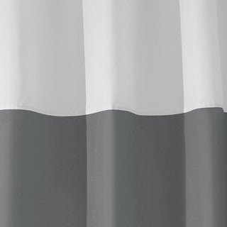 iDesign Zeno Shower Curtain 72" x 72" in Charcoal and White - iDesign-Shower Curtain